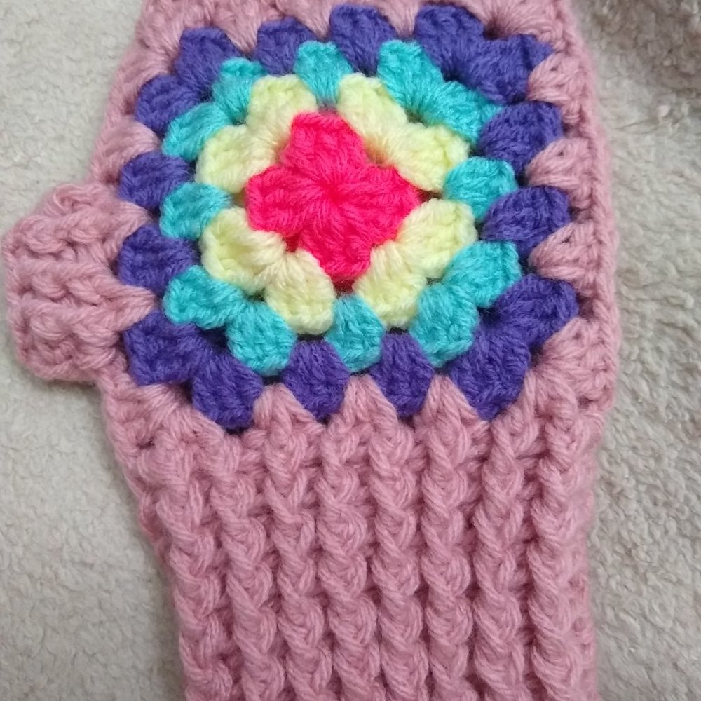 Granny square Handmade crochet fingerless …